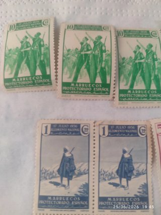 Sellos 1940 VI Aniversario Alzamiento Nacional