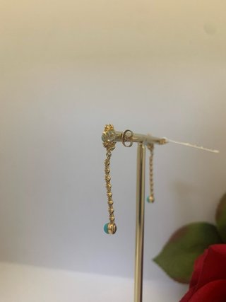 Pendientes con circonitas y de Oro BARC-TRA1913