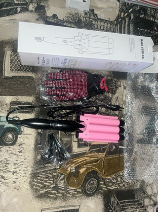 Plancha Rizadora Pelo 3 Barriles Rosa