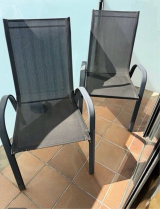 Mesa de jardín cristal y metal 100x100cm