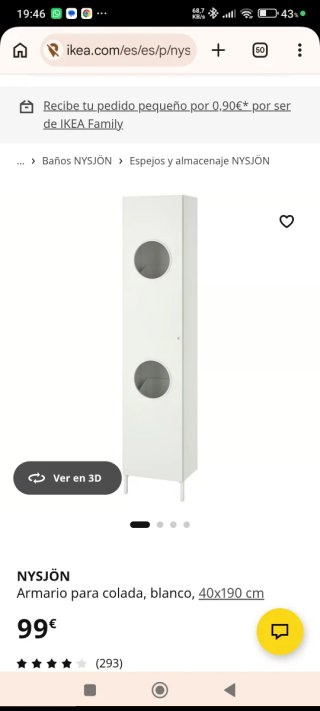 Mueble de ropa Ikea blanco