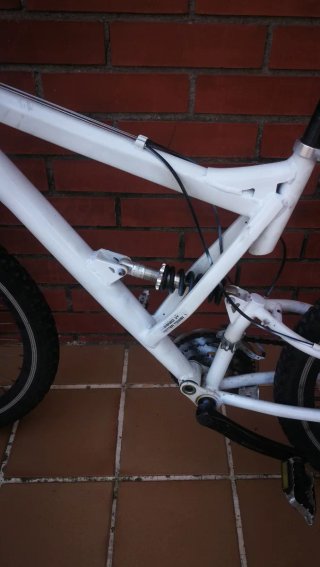 Bicicleta MTB Doble Suspensión Blanca