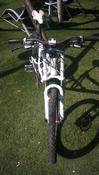 Bicicleta MTB Doble Suspensión Blanca