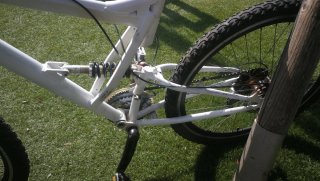 Bicicleta MTB Doble Suspensión Blanca