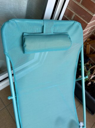 Tumbona plegable turquesa