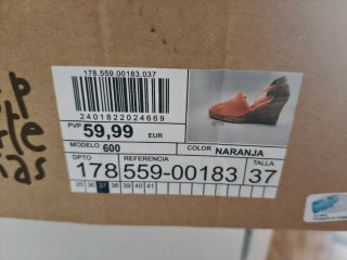 Sandalias de cuña con lazo naranja