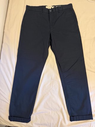 Pantalones H&M L.O.G.G. Slim Fit Azul Marino 32