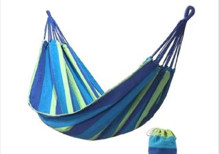 2 Hamacas Rayas Azul y Verde