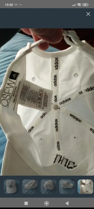 Gorra Adidas original blanca mujer OSFW Como Nueva