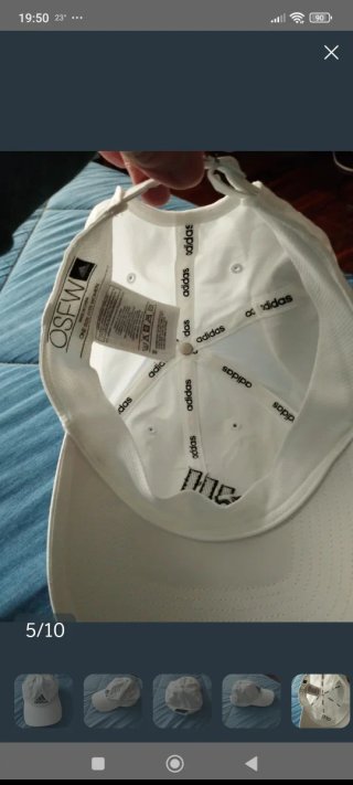 Gorra Adidas original blanca mujer OSFW Como Nueva