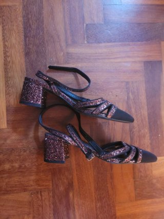 Sandalias Uterqüe Talla 37 Glitter