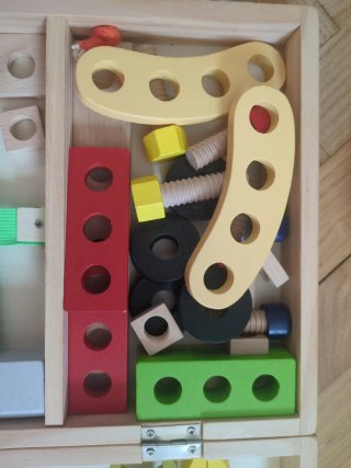Juego de herramientas de madera para niños