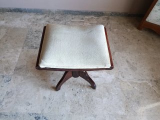 Taburete de piano madera y tapizado