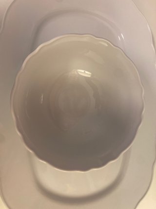 Vajilla de porcelana blanca - 19 piezas + 2 regalo
