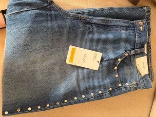 Jeans baggy mujer con tachuelas – Talla 42 – Nuevo