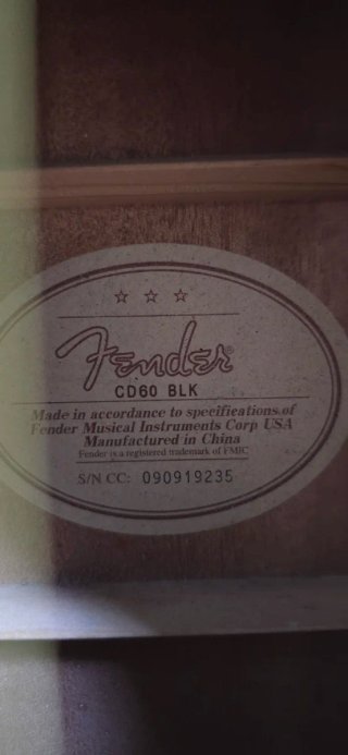 Guitarra Acústica Fender Negra