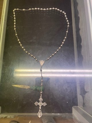 Rosario de plata antiguo