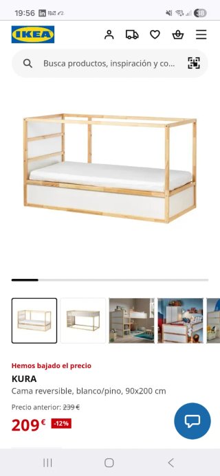 Cama Kura IKEA semi nueva