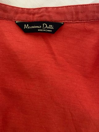 Blusa sin mangas Massimo Dutti naranja