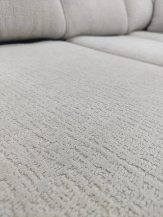 Sofá modular tela beige/blanco