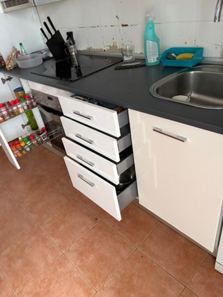 Muebles Mesa Cocina Plegable con Taburetes