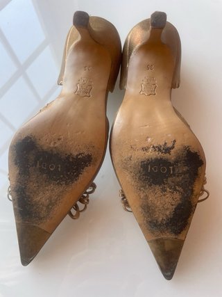 Zapatos Lodi dorados vintage mujer
