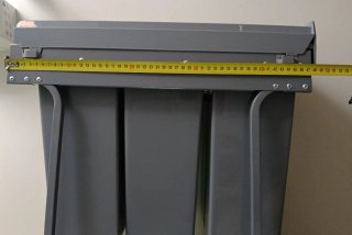 Cubo basura reciclaje gris metal 3 compartimientos