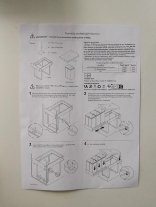 Cubo basura reciclaje gris metal 3 compartimientos