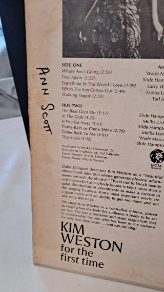 Kim Weston For The First Time LP 1966,USA