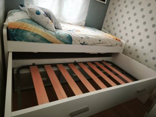 Cama nido juvenil con armario