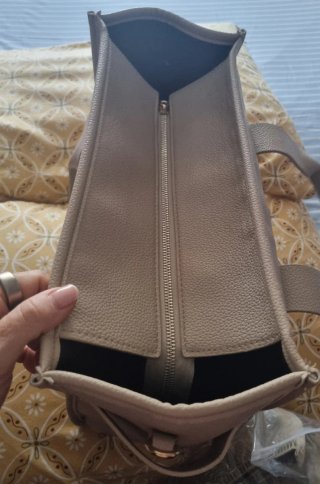 Lote Bolso Tote y Bailarinas Beige/Blanco