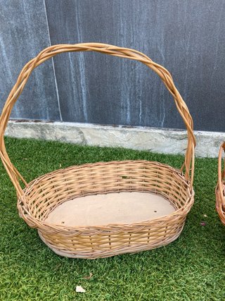 Conjunto de 3 cestas de mimbre