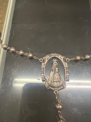 Rosario antiguo plata