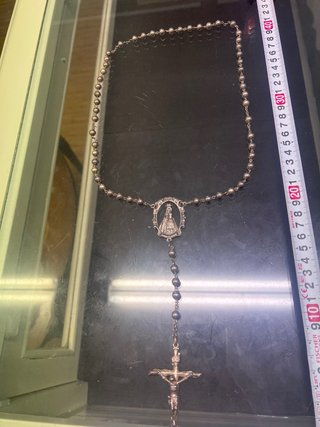 Rosario antiguo plata