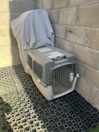 Transportín perro mediano beige/gris