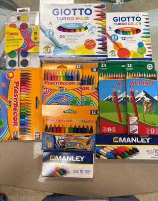 Pack material escolar: Giotto, Jovi, BIC, Manley