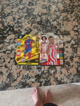 Lote cromos fútbol Koundé y Koke