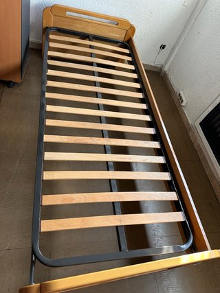 Somier cama 80cm madera y metal