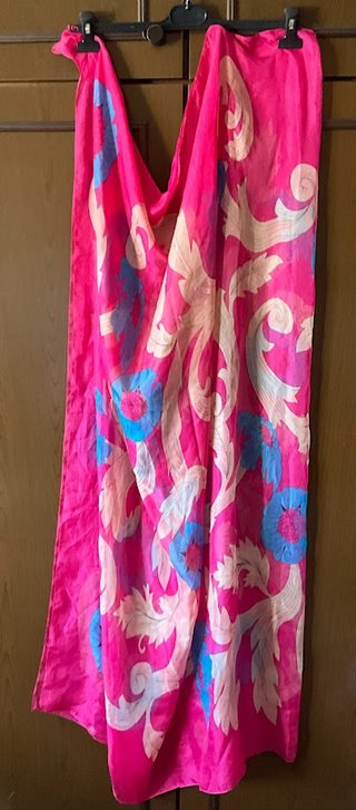 Pareo grande fucsia misto seta 192x138 cm