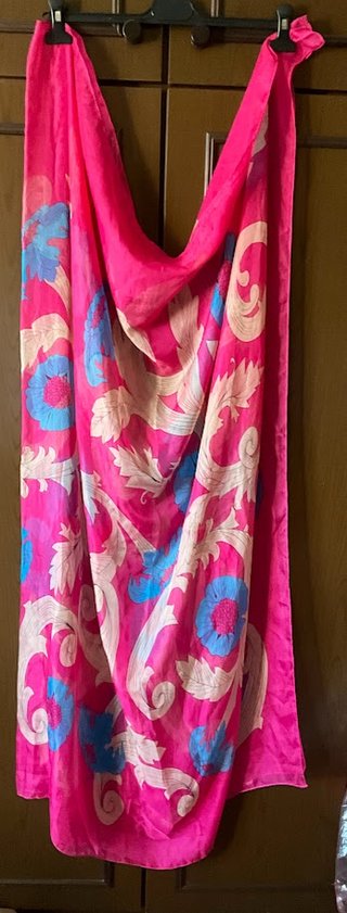 Pareo grande fucsia misto seta 192x138 cm