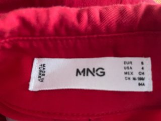 Camisa Mango Roja Talla XS