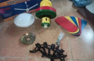 Ventilador de techo multicolor