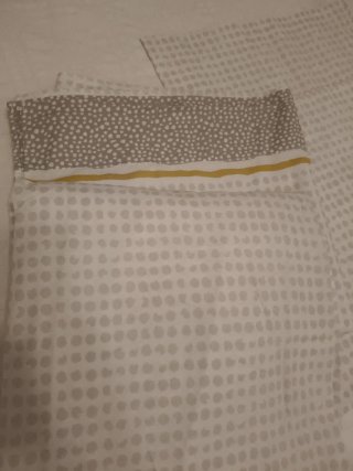 Sábana Bajera Cama 90 Gris y Blanco