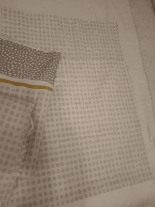 Sábana Bajera Cama 90 Gris y Blanco