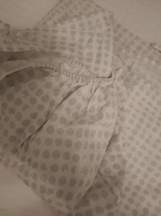 Sábana Bajera Cama 90 Gris y Blanco