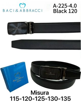 Cinture Baci & Abbracci Uomo Pelle Nera/Marrone
