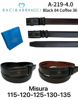 Cinture Baci & Abbracci Uomo Pelle Nera/Marrone