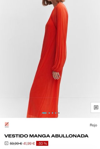 Vestido gasa Mango Talla M