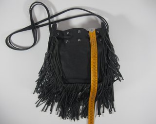 Bolso Piel Flecos ZARA Estilo Cowboy
