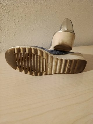 Zapatos planos flexibles plateados
